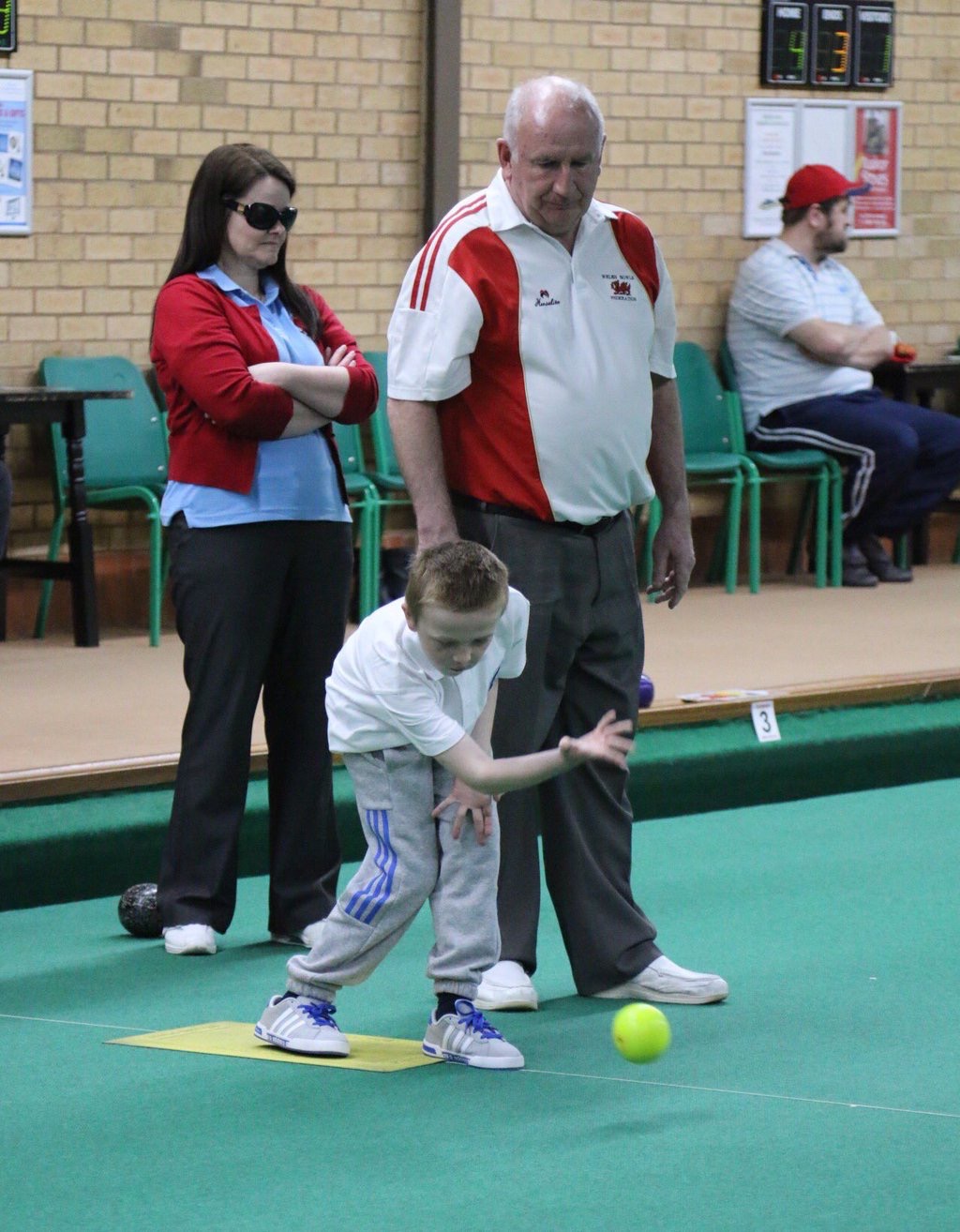 taking part in the bowls development day